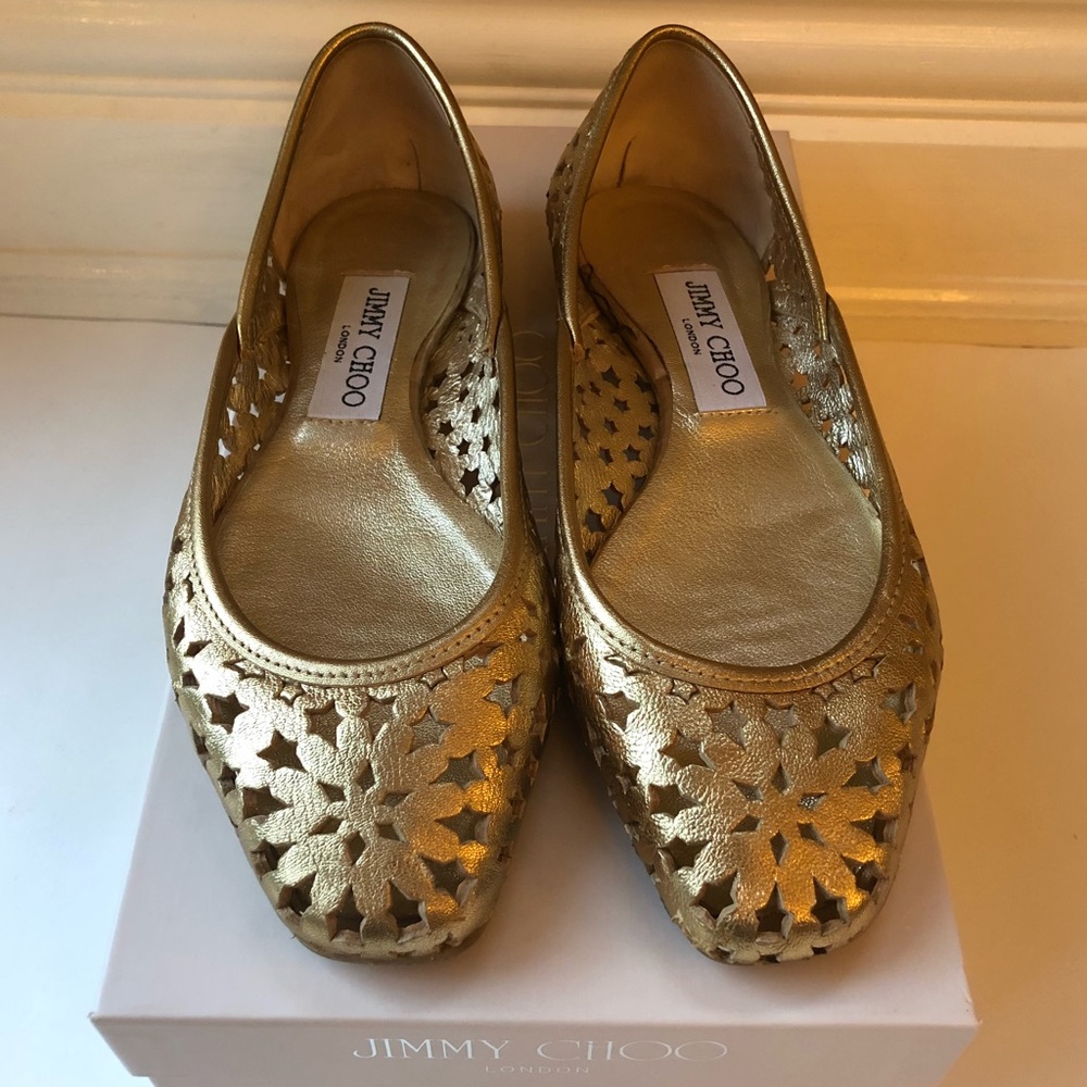 Jimmy Choo Laser Cut Star Flats